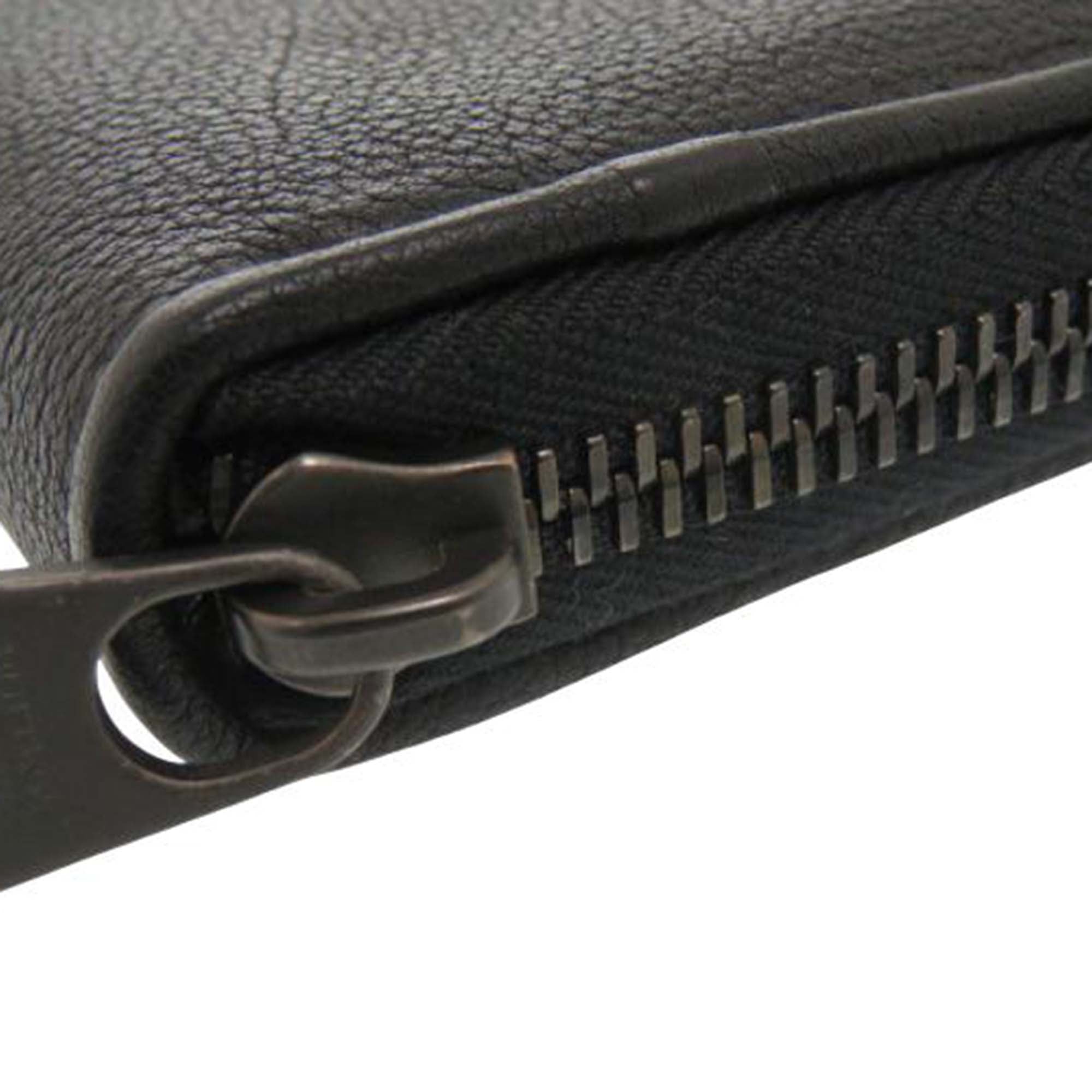 Grained Leather Zip Around Organizer Long Wallet - Image 10