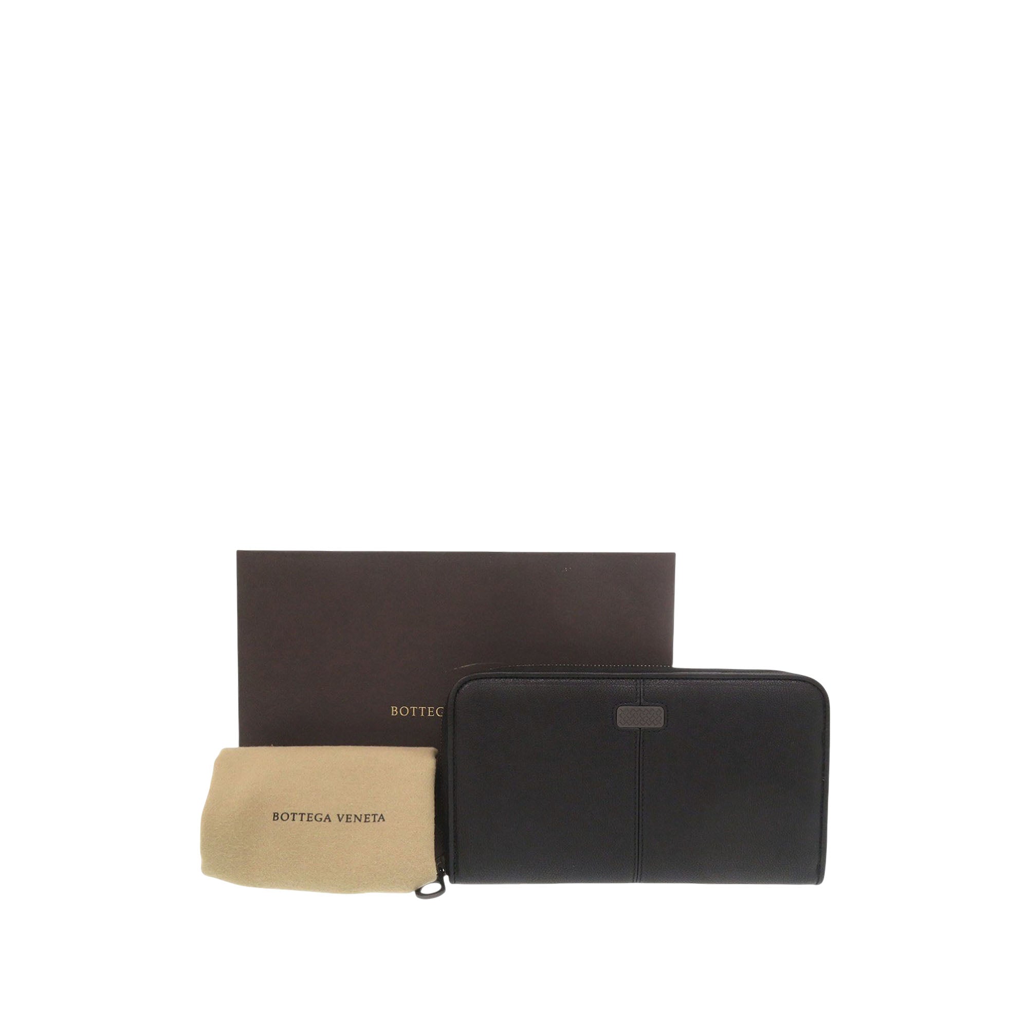 Grained Leather Zip Around Organizer Long Wallet - Image 12