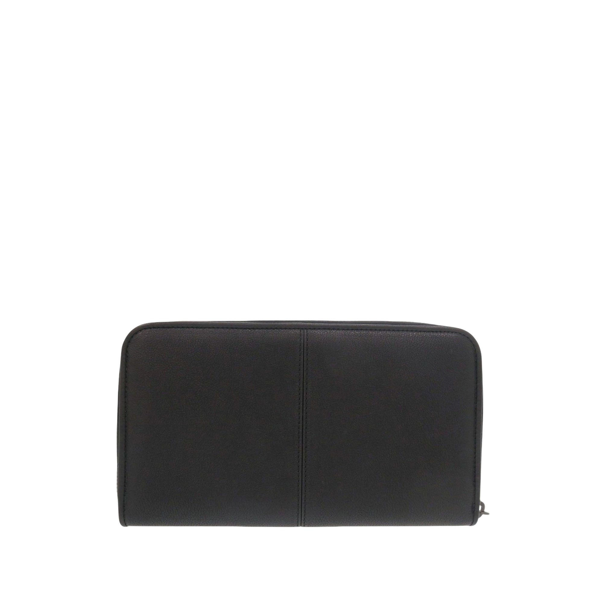 Grained Leather Zip Around Organizer Long Wallet - Image 2