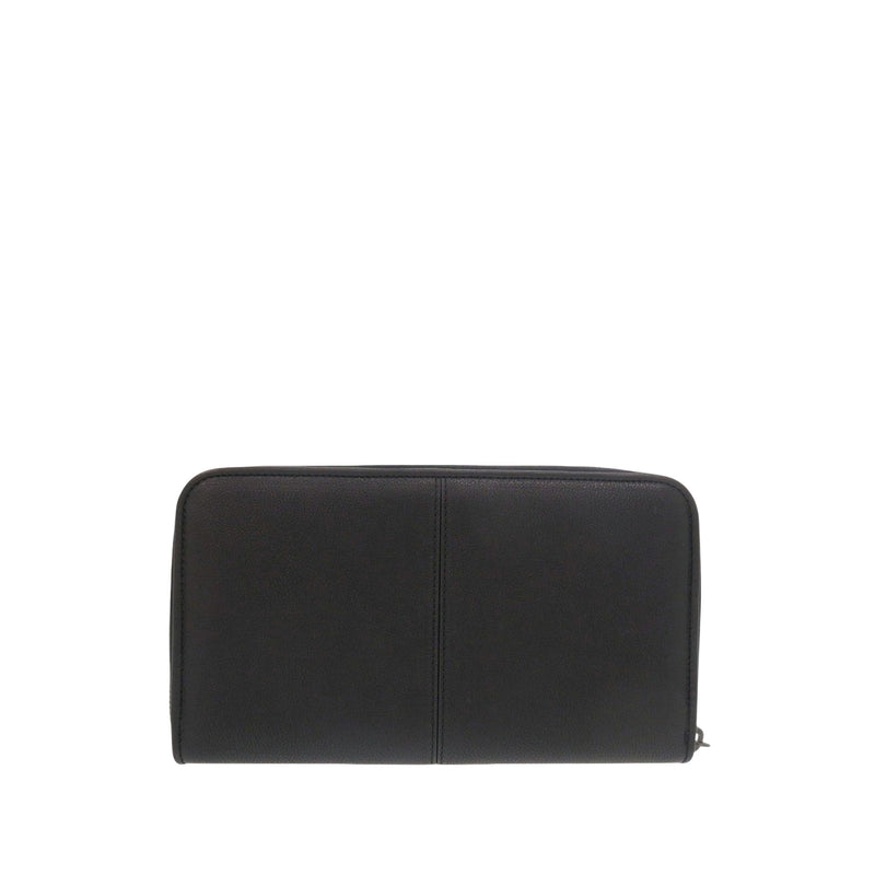 Grained Leather Zip Around Organizer Long Wallet - Image 2