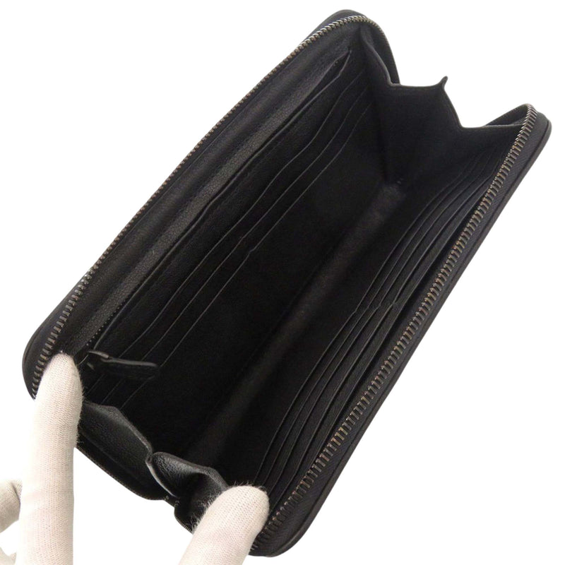 Grained Leather Zip Around Organizer Long Wallet - Image 3