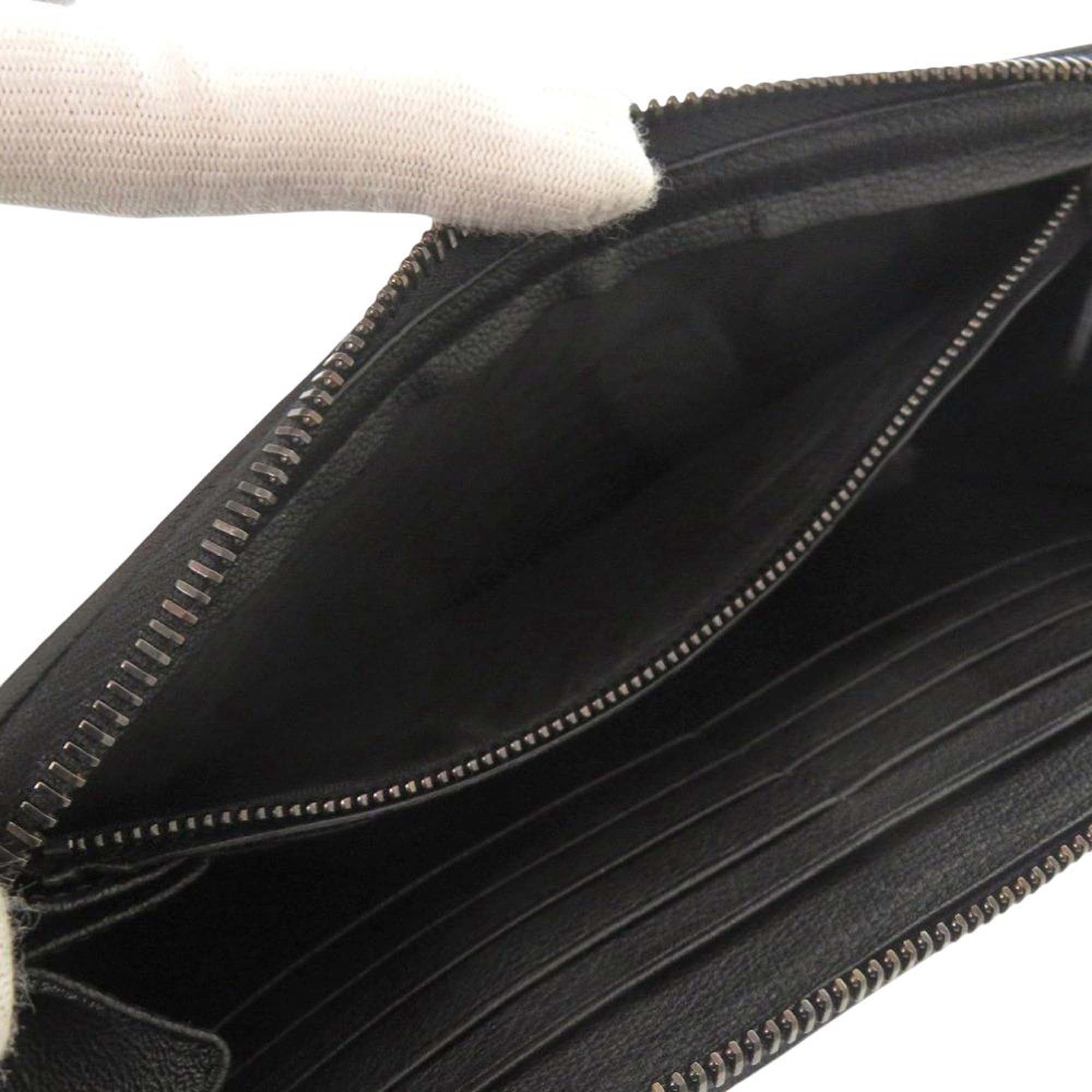 Grained Leather Zip Around Organizer Long Wallet - Image 4
