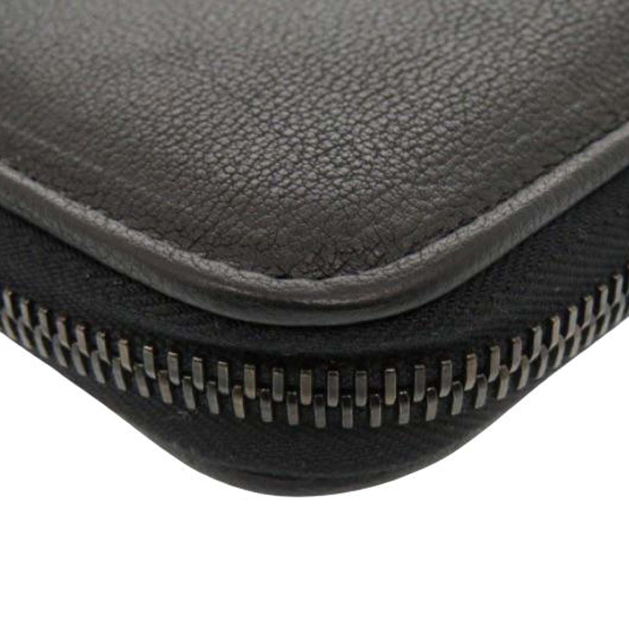 Grained Leather Zip Around Organizer Long Wallet - Image 7
