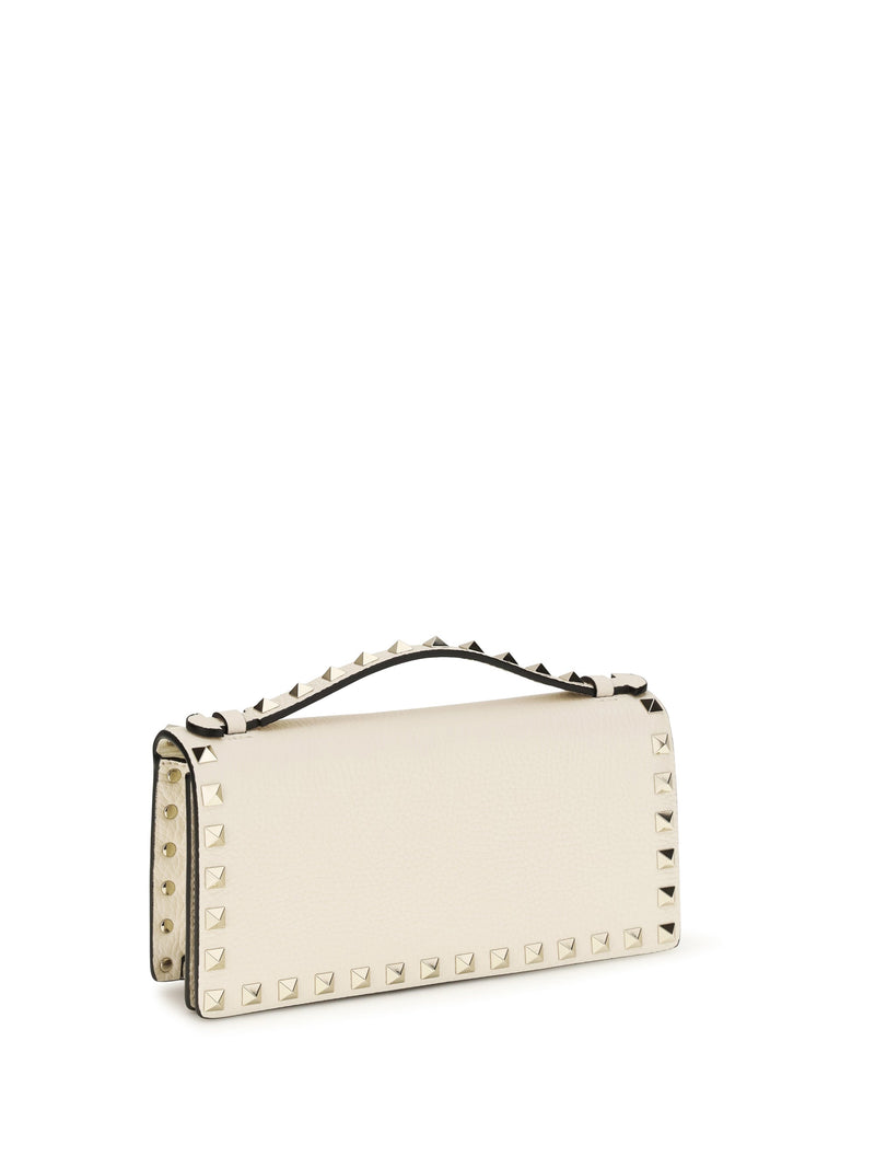 Valentino Garavani Rockstud Wallet — Beige Calf Leather & Purses