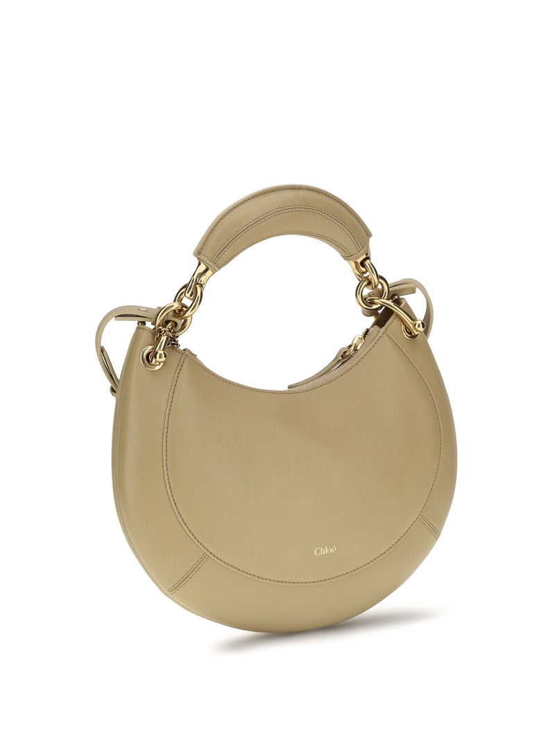 Chloé Marcie Shoulder Bag — Beige Calf Leather Bos Taurus