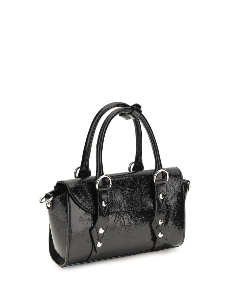 Vivienne Westwood Bettina Shoulder Bag — Black Calf Leather Bos Taurus