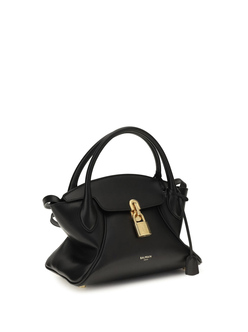 Balmain Pulse Top Handle Bag — Black Calf Leather Bos Taurus
