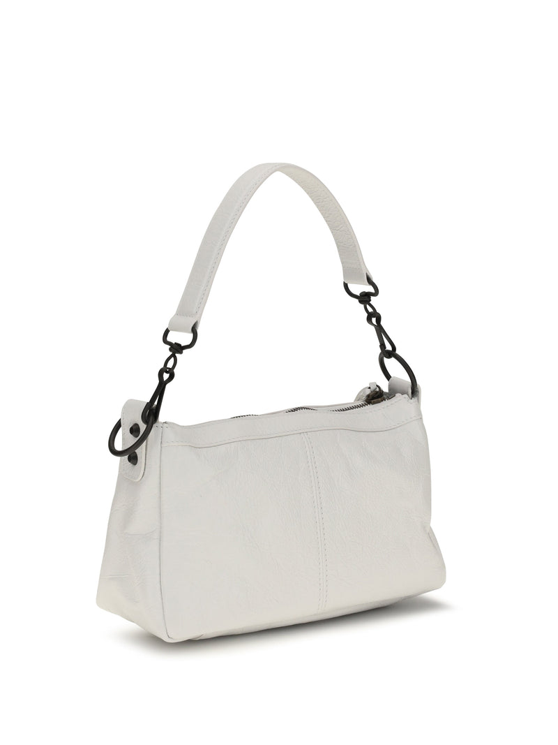 Balenciaga Le City Shoulder Bag — White Lamb Ovis Aries