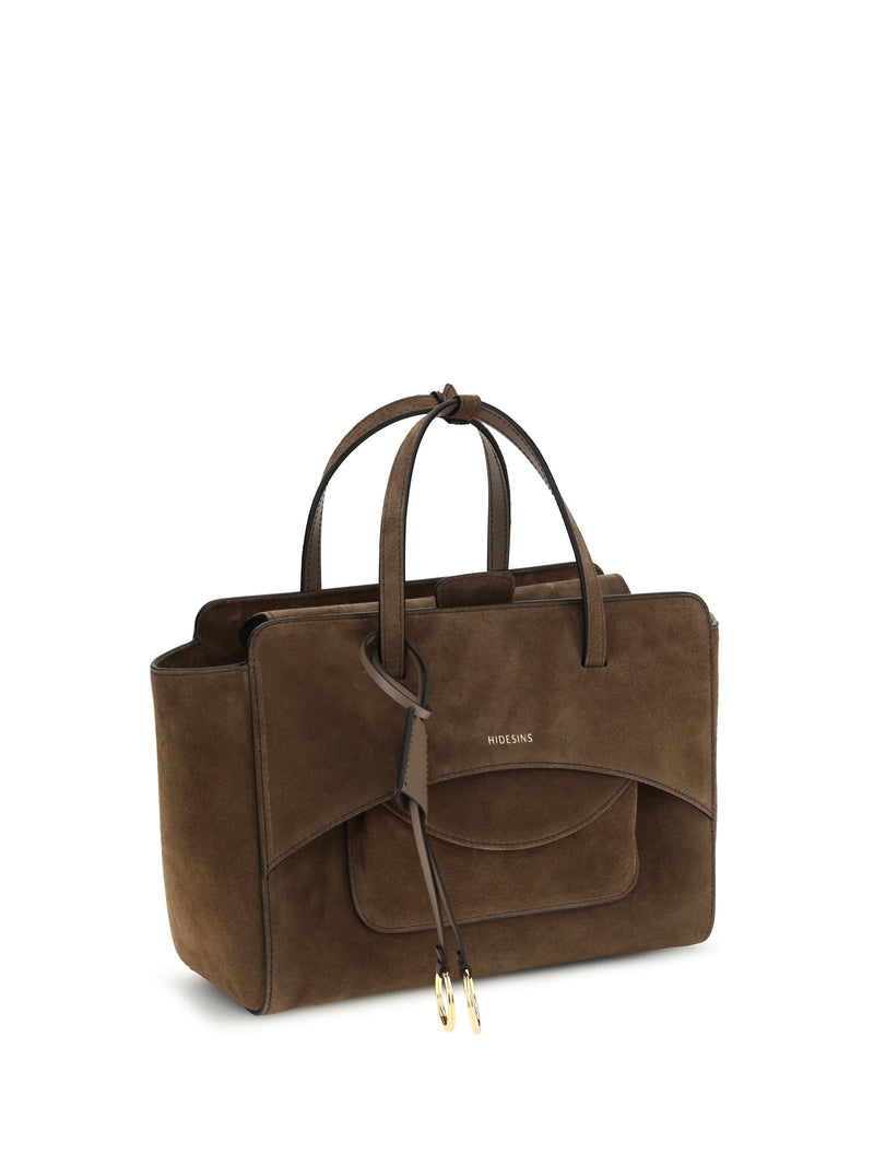 Hidesins Flap M Shoulder Bag — Brown Suede