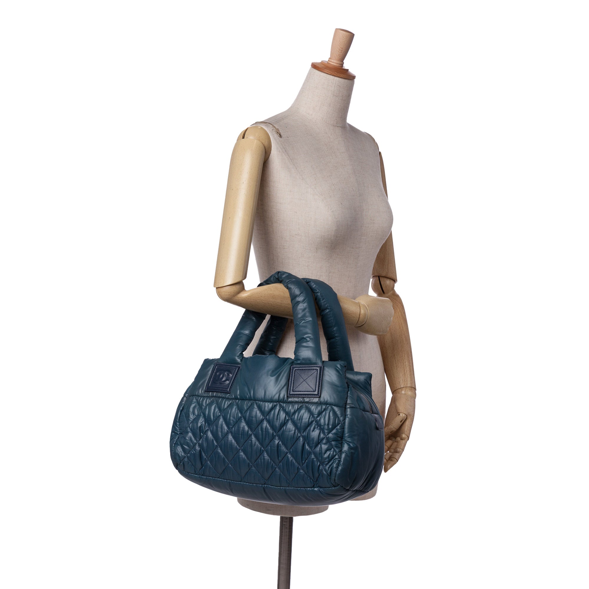 Small Quilted Nylon Coco Cocoon Tote - Image 10