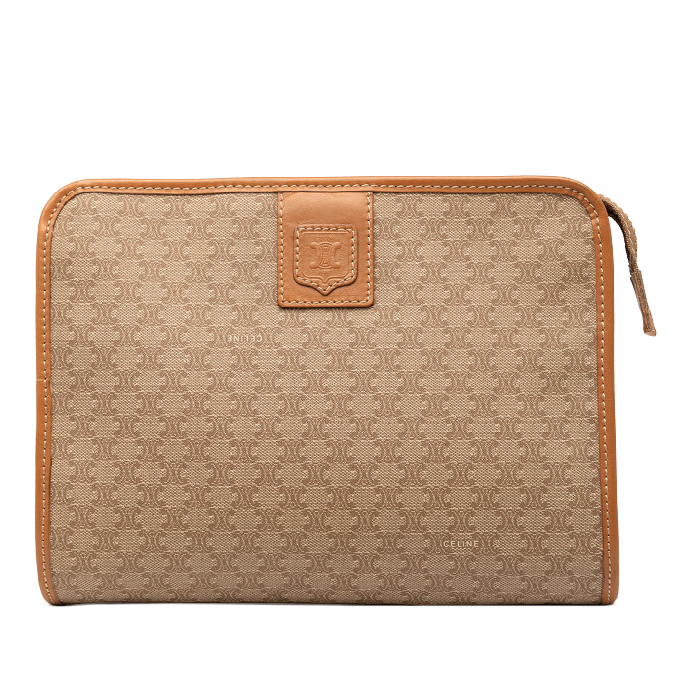 Macadam Coated Canvas Clutch - Image 1
