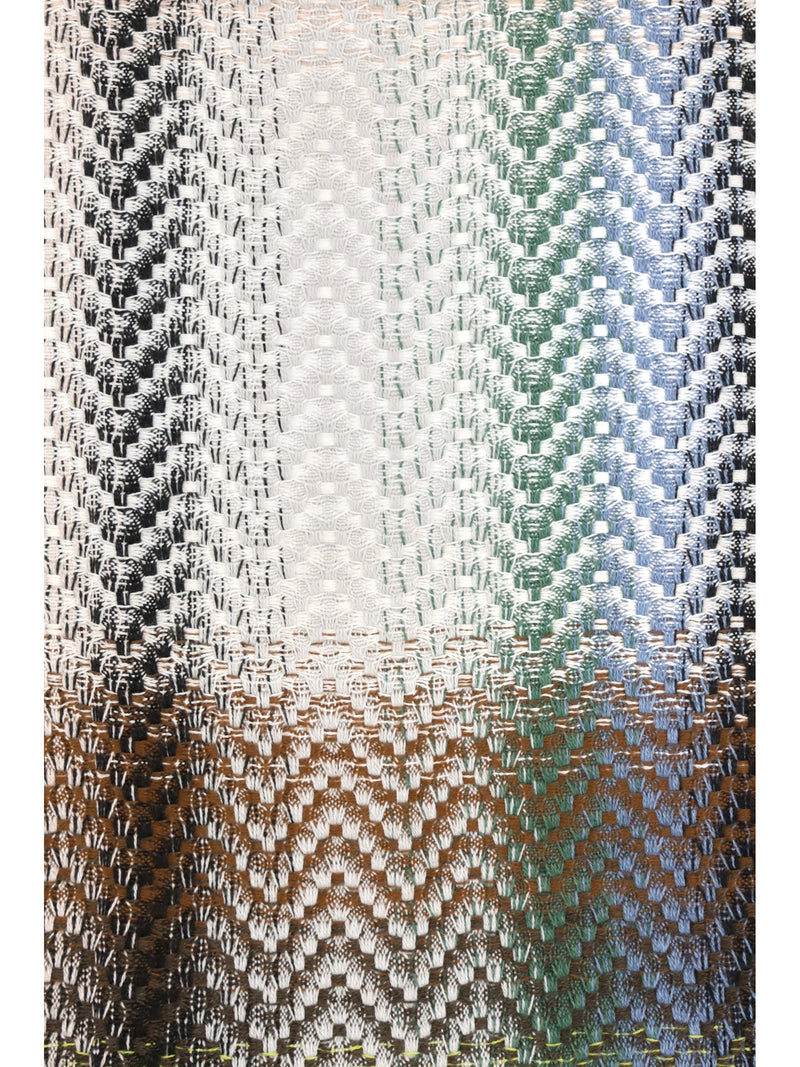 Missoni Checked Wool-Blend Scarf — Beige Acrylic; Wool Ovis Aries Scarfs