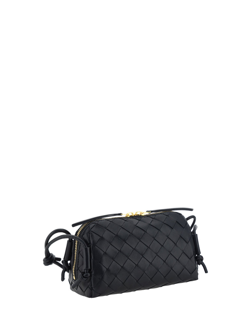 Bottega Veneta Shoulder Bag — Black Calf Leather