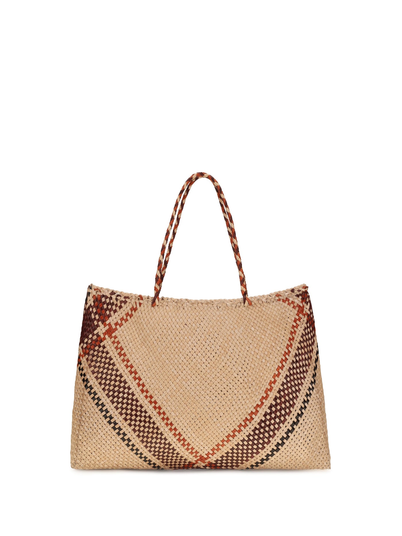Dragon Diffusion Handwoven Goatskin Tote Bag — Beige Goatskin/hircus
