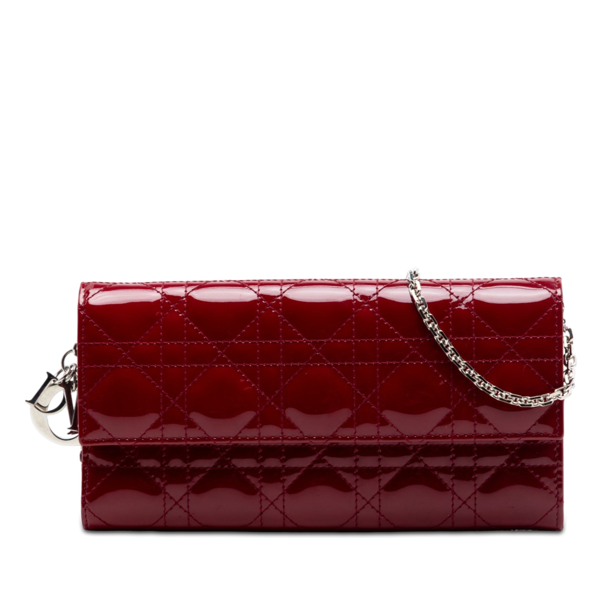 Patent Cannage Lady Dior Wallet On Chain - Image 1