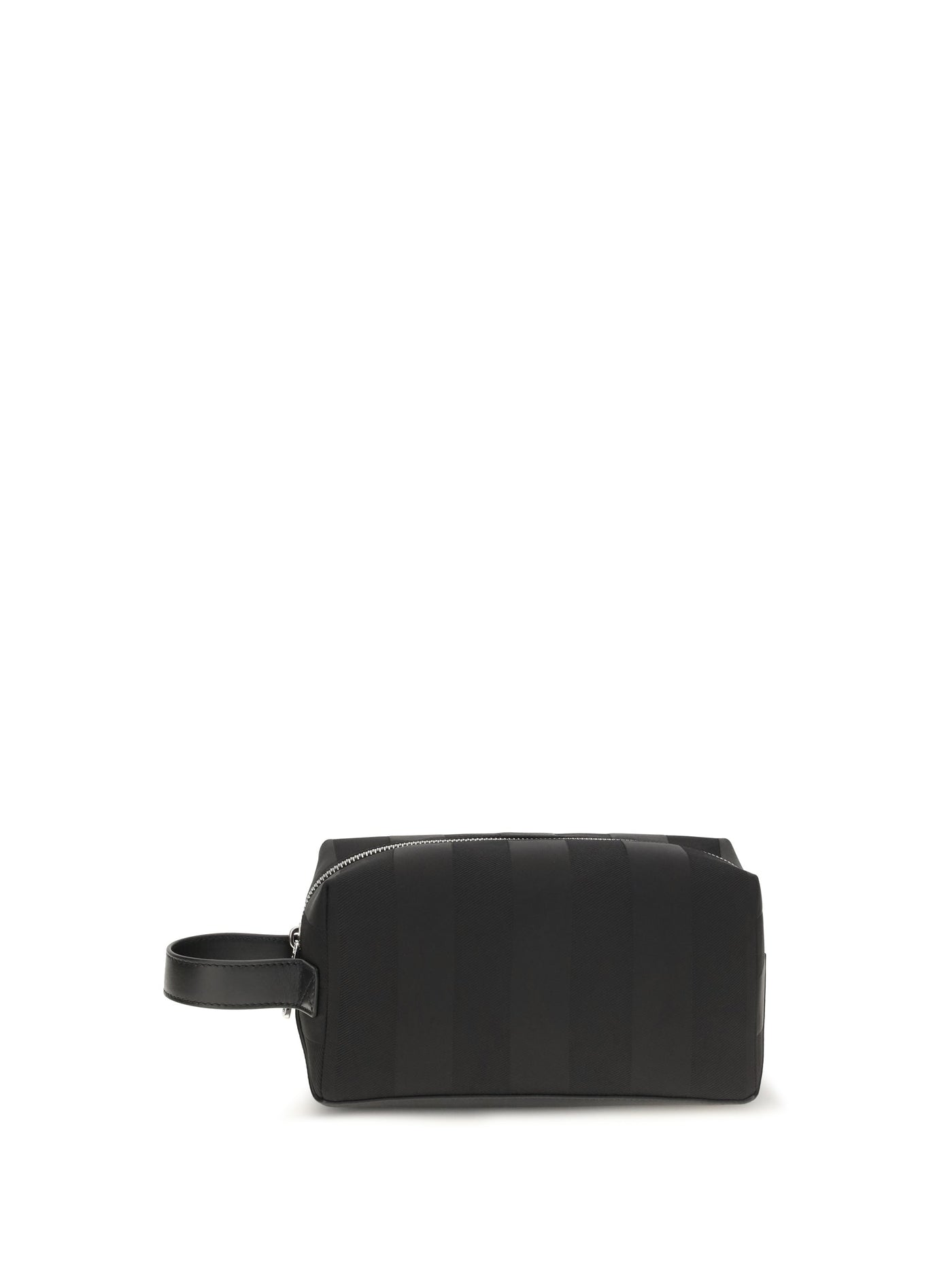 Fendi Striped Beauty Case — Black Polyamide; Polyester Travel Wallets