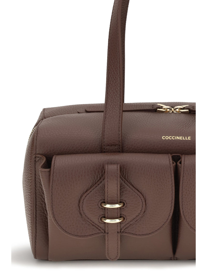 Coccinelle Mavery Shoulder Bag — Brown Calf Leather Bos Taurus