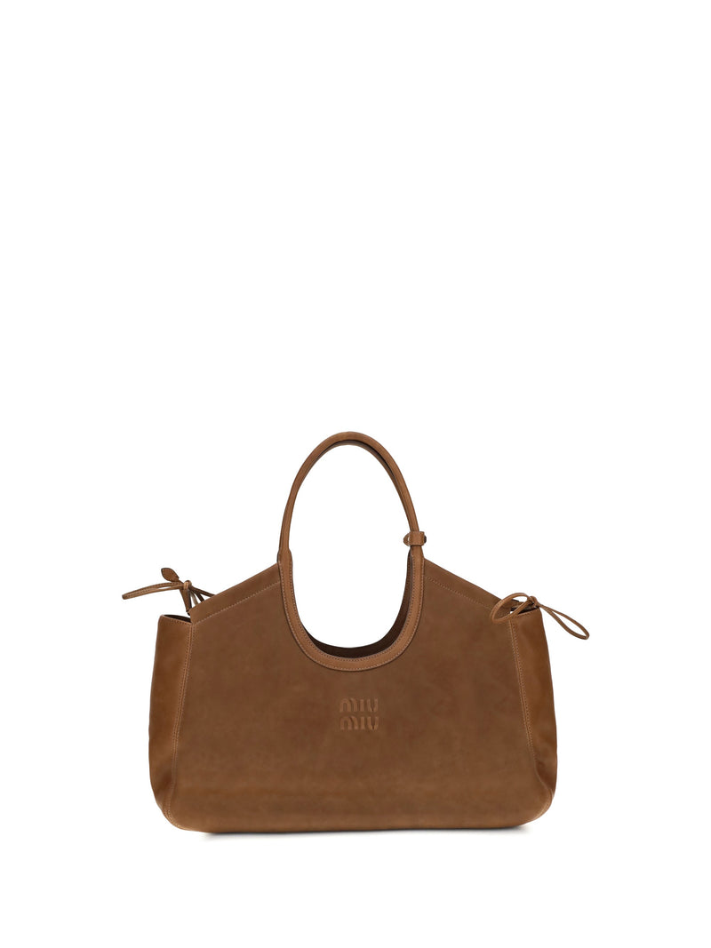 Miu Miu Ivy Shoulder Bag — Brown Lamb Leather