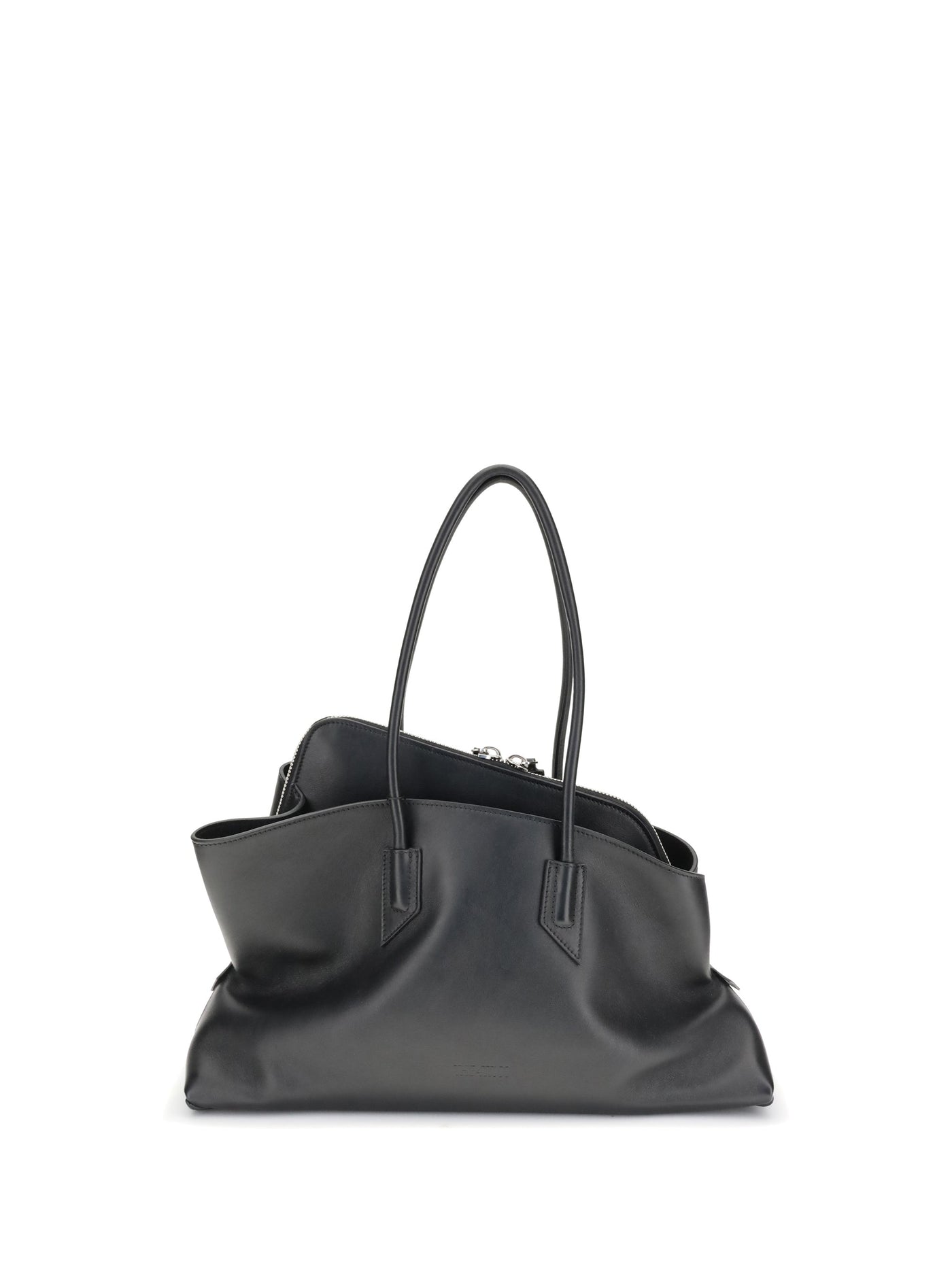 The Attico La Passeggiata Shoulder Bag — Black Calf Leather Bos Taurus