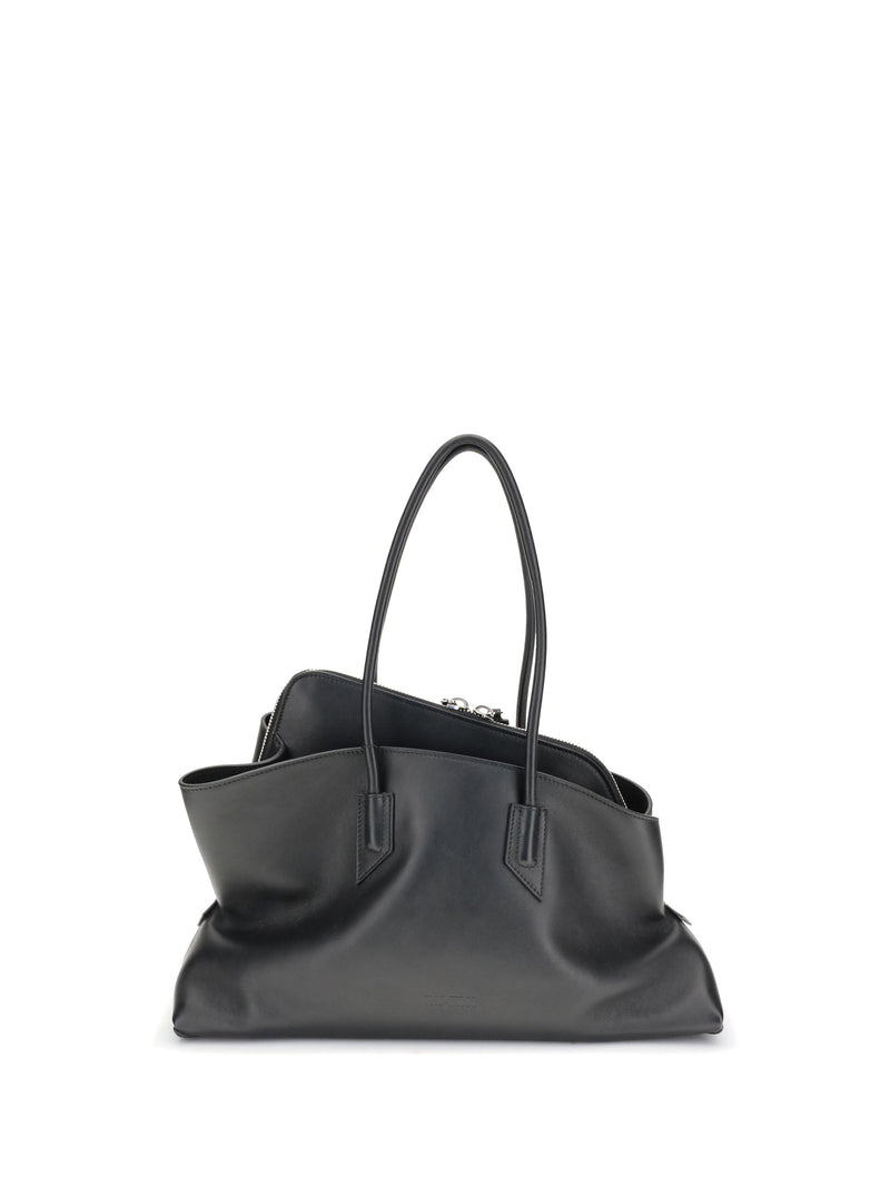 The Attico Calf Leather Shoulder Bag — Black (bos Taurus)