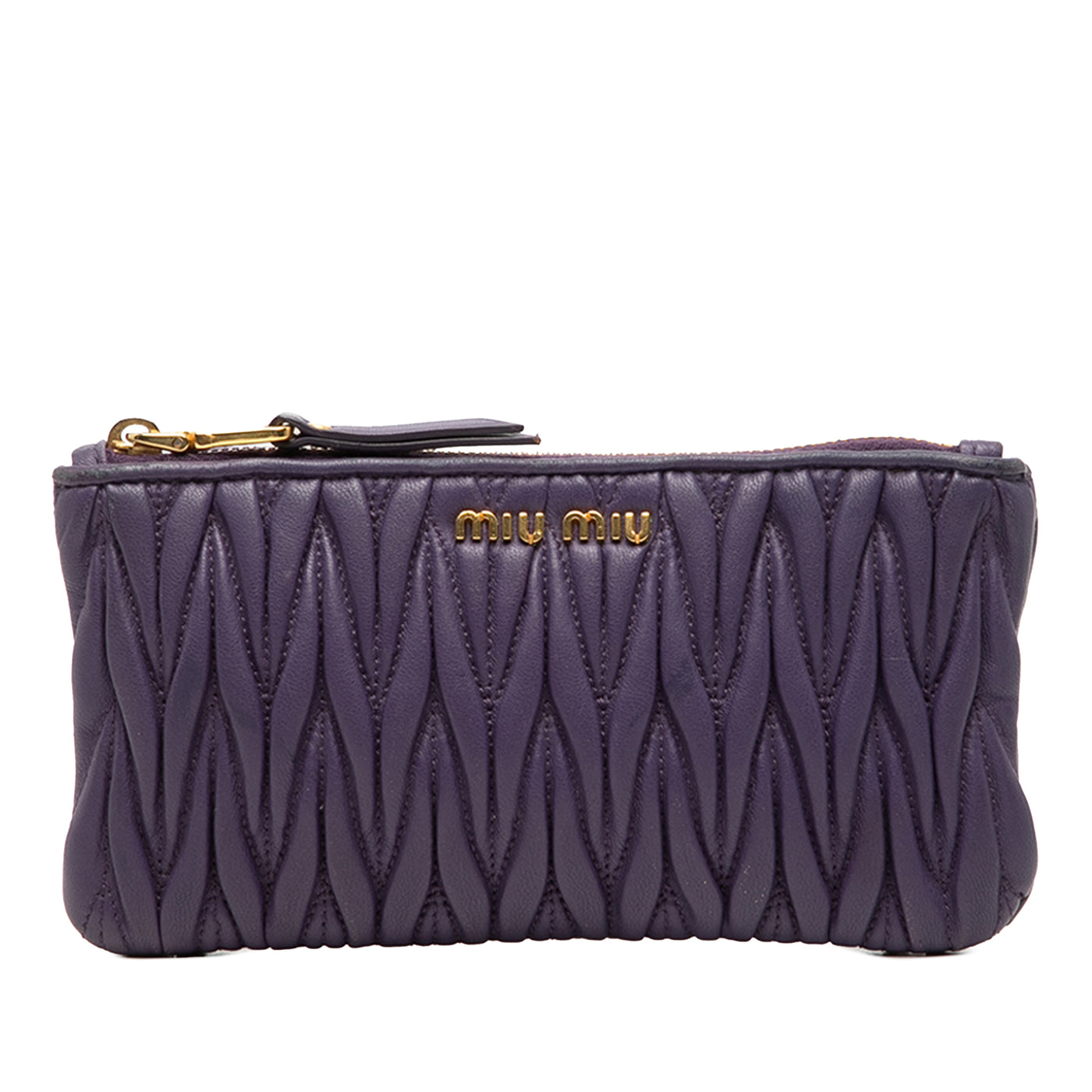 Matelasse Leather Pouch - Image 1