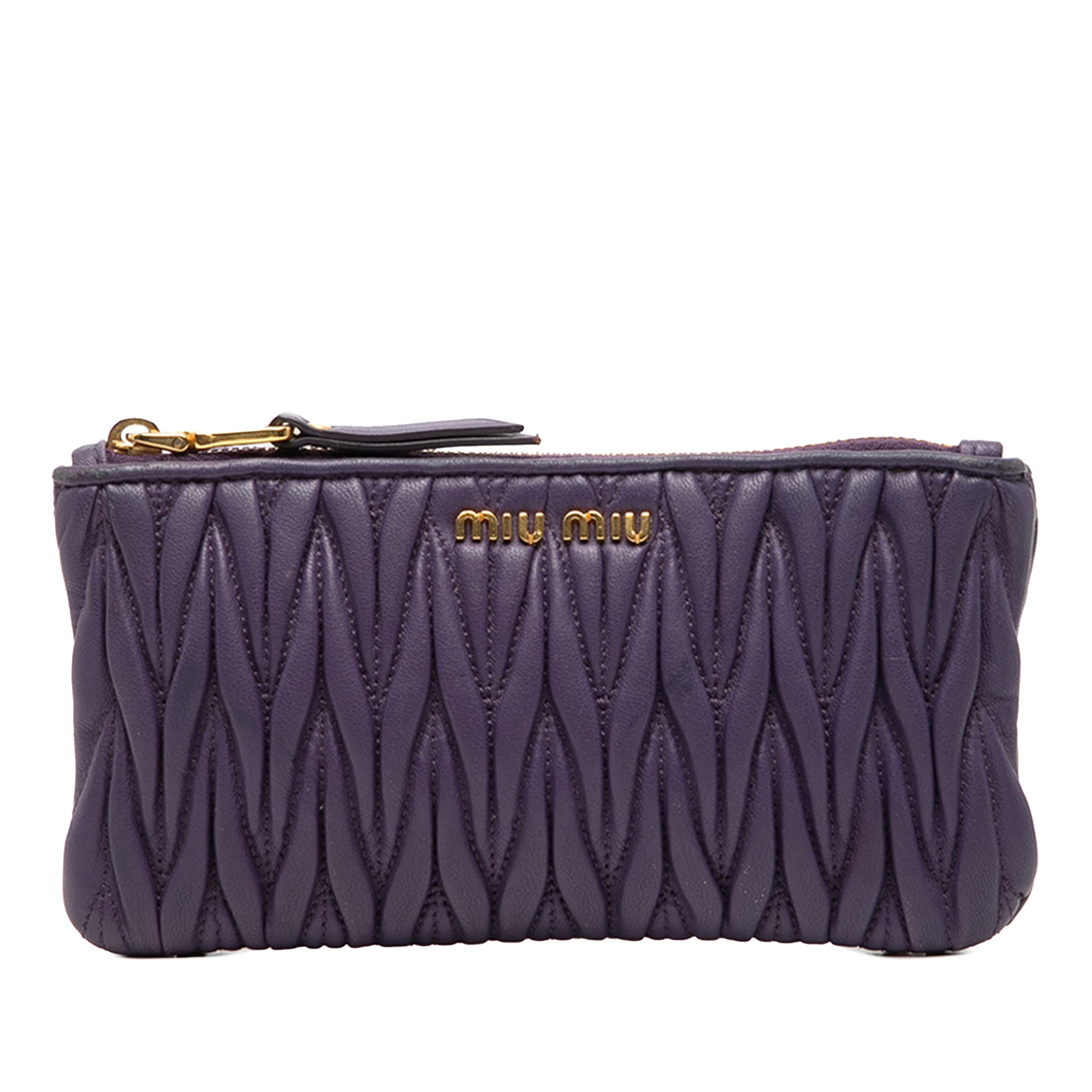 Matelasse Leather Pouch - Image 1