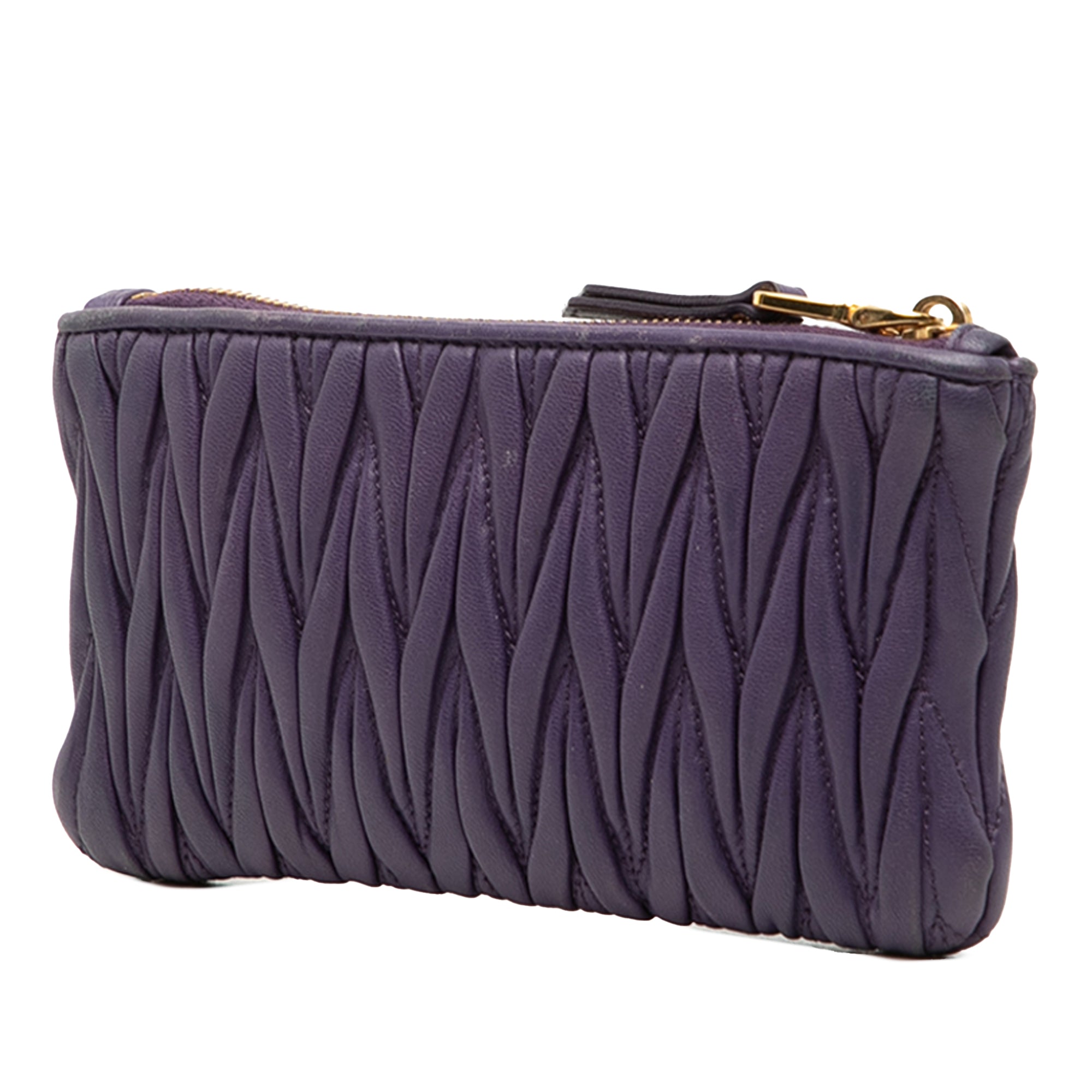 Matelasse Leather Pouch - Image 2