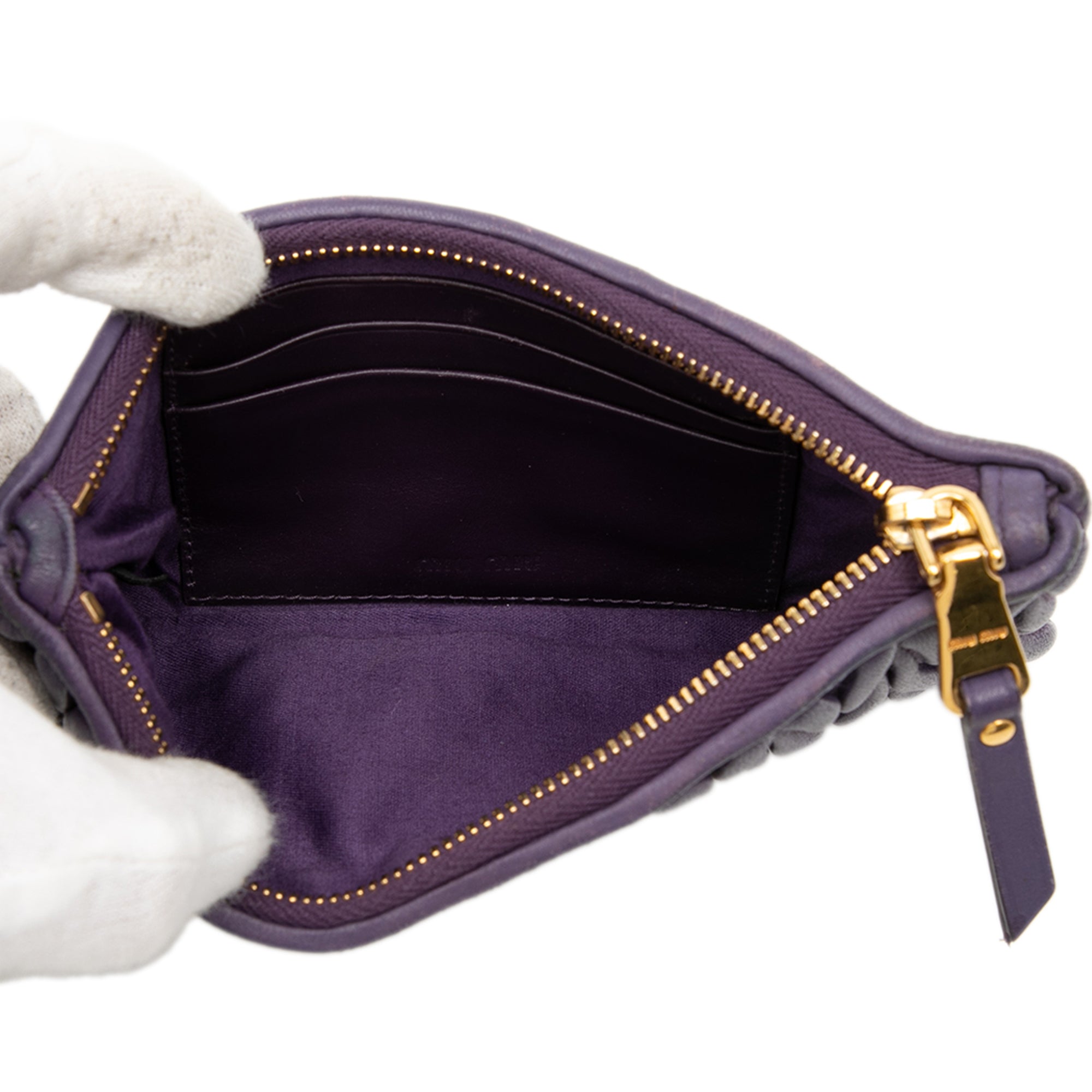 Matelasse Leather Pouch - Image 4