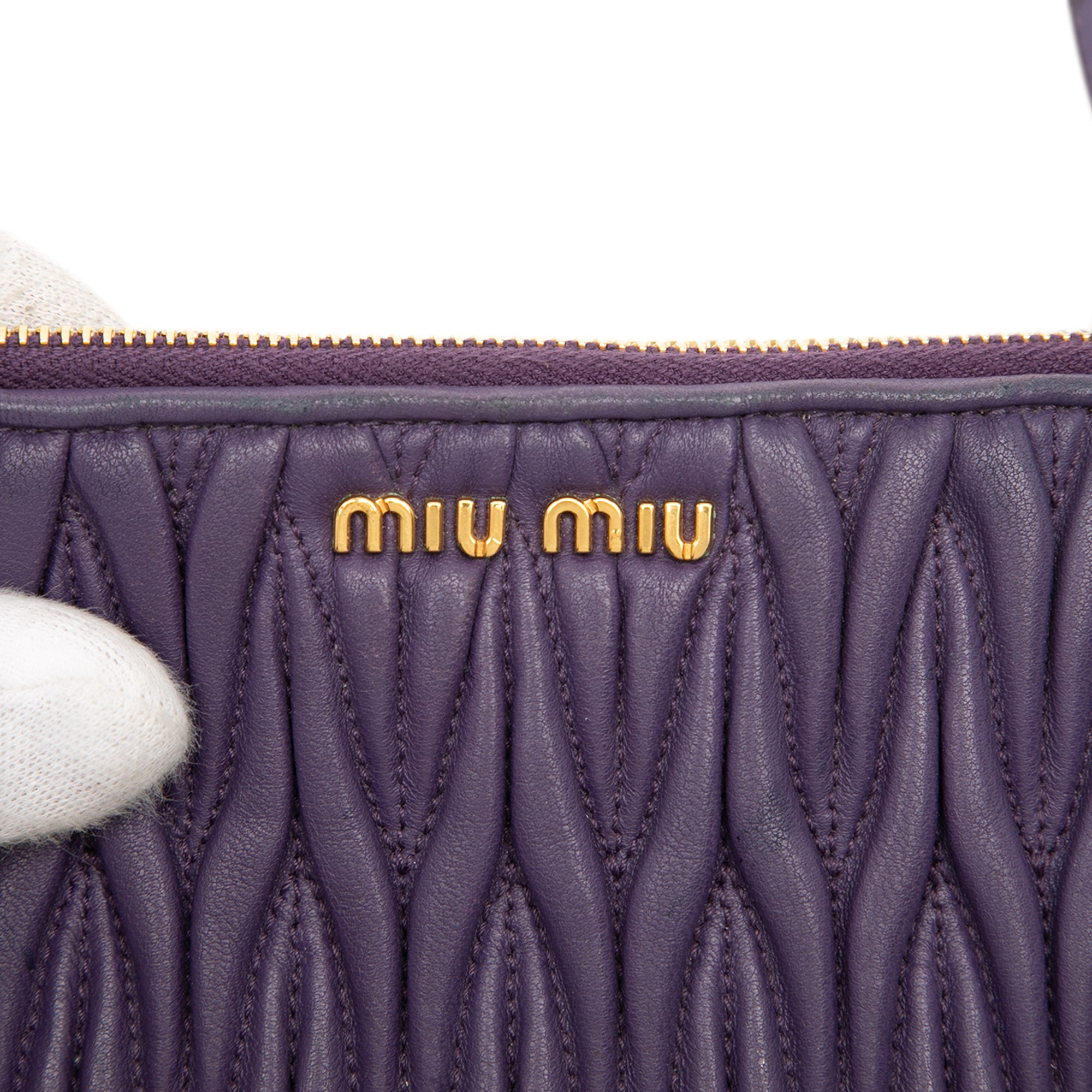 Matelasse Leather Pouch - Image 5