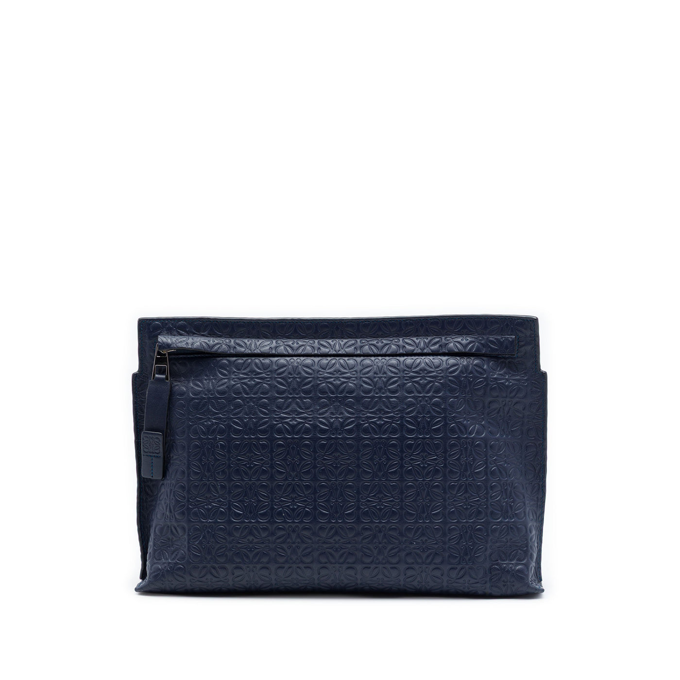 Embossed Anagram Leather Repeat T Clutch - Image 1