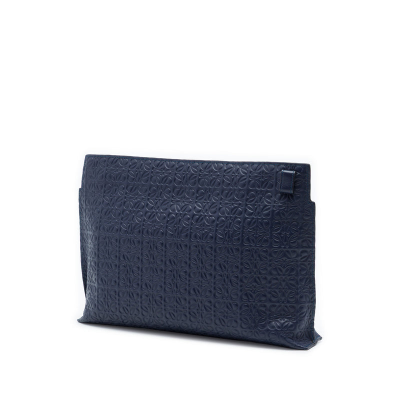 Embossed Anagram Leather Repeat T Clutch - Image 2