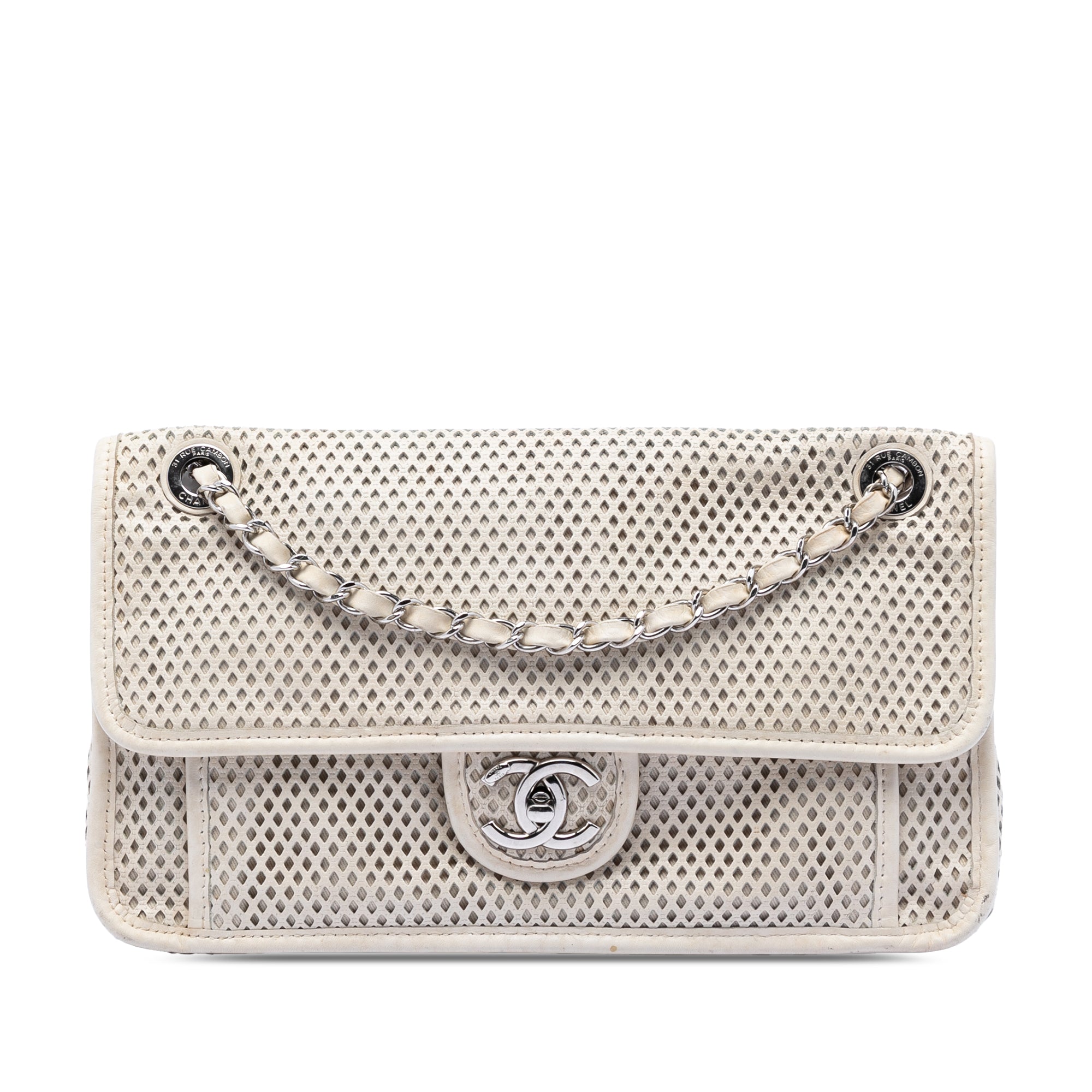 Medium Perforated Calfskin Up In The Air Flap - Image 1