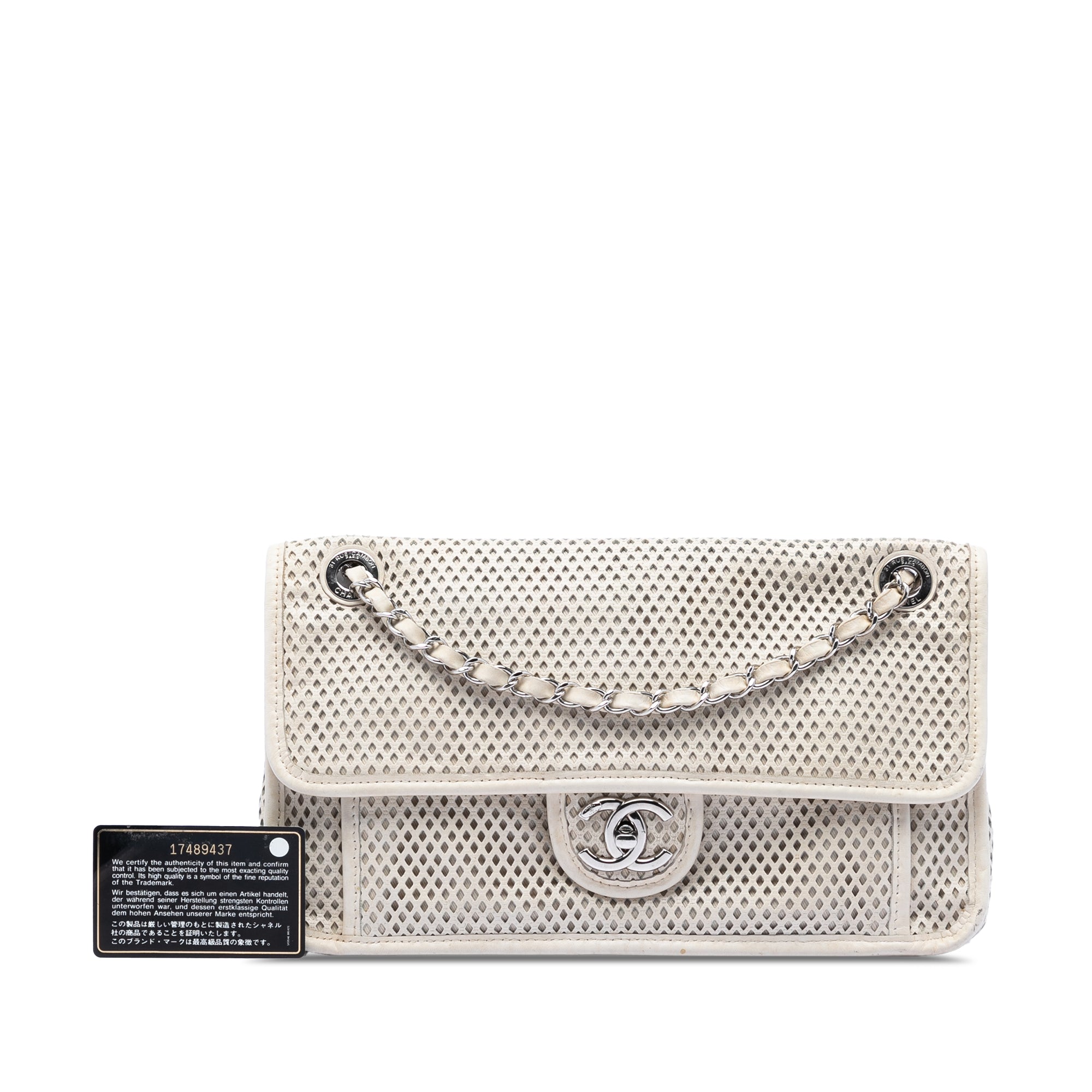 Medium Perforated Calfskin Up In The Air Flap - Image 7