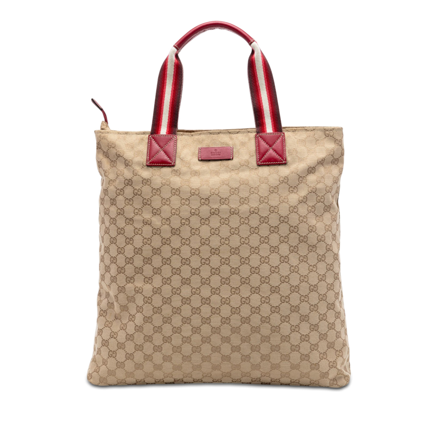 GG Canvas Web Vertical Tote - Image 1