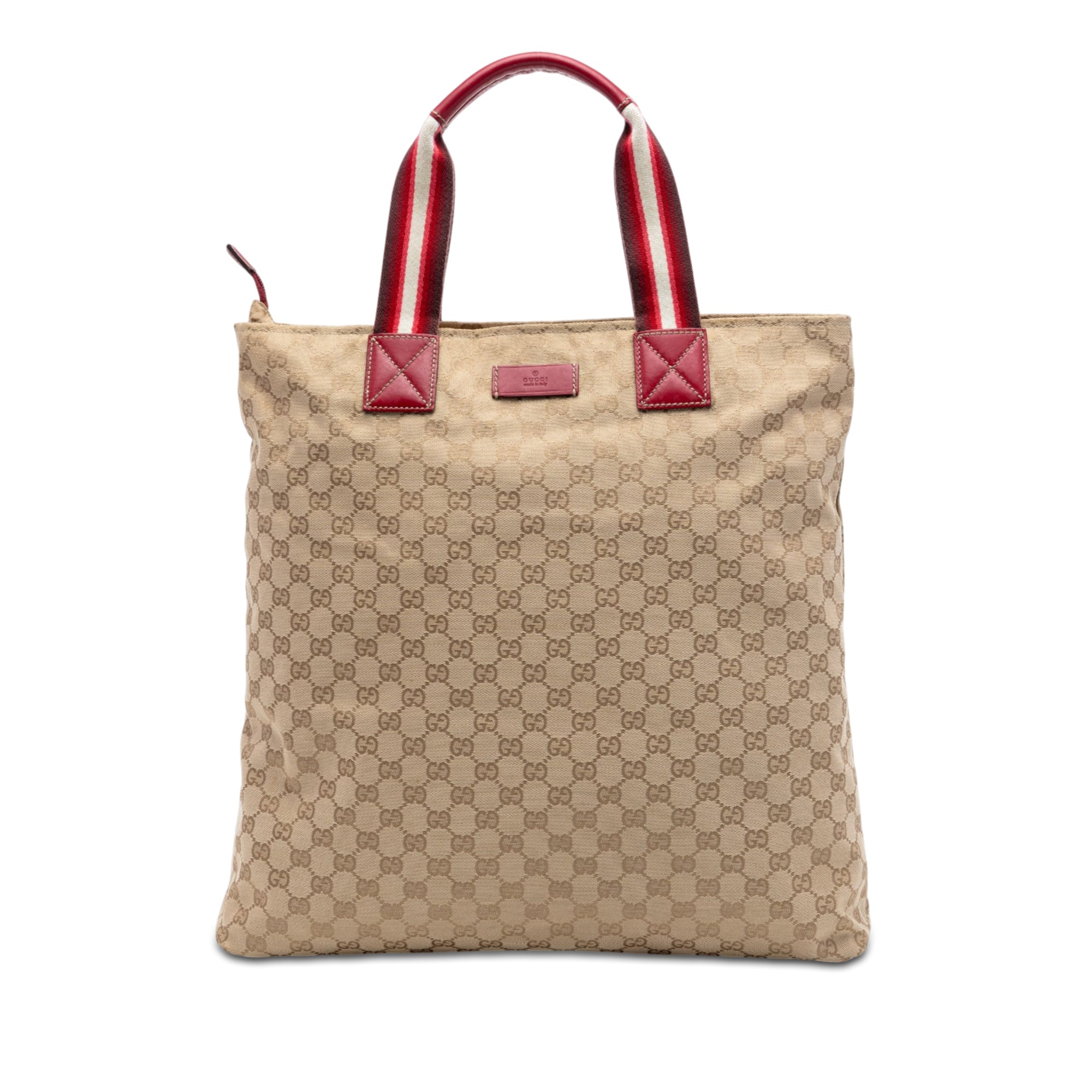 GG Canvas Web Vertical Tote - Image 1