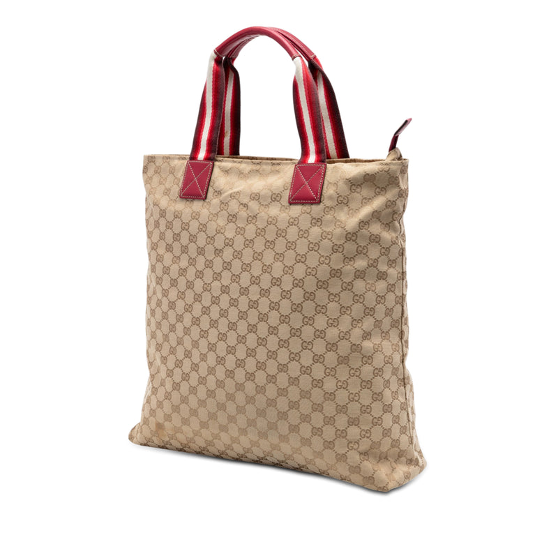GG Canvas Web Vertical Tote - Image 2