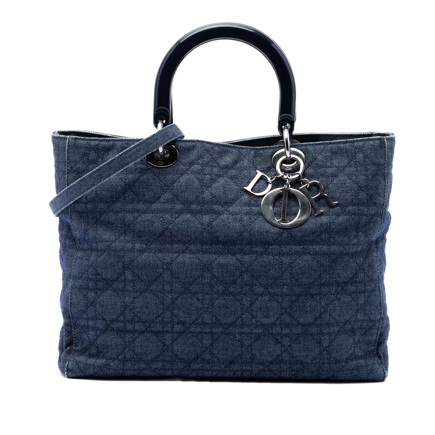 Large Denim Cannage Lady Dior - Image 1
