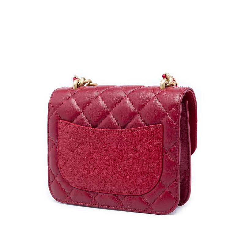 Mini Quilted Calfskin and Caviar Chain Handle Flap - Image 2