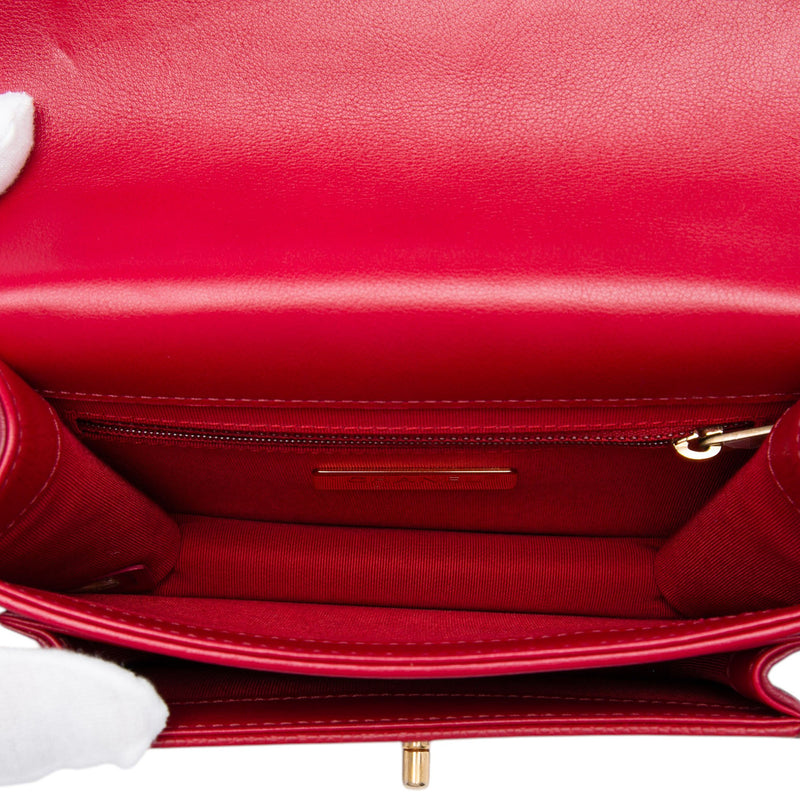 Mini Quilted Calfskin and Caviar Chain Handle Flap - Image 4