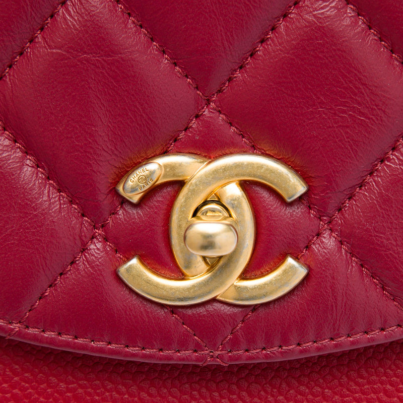 Mini Quilted Calfskin and Caviar Chain Handle Flap - Image 5