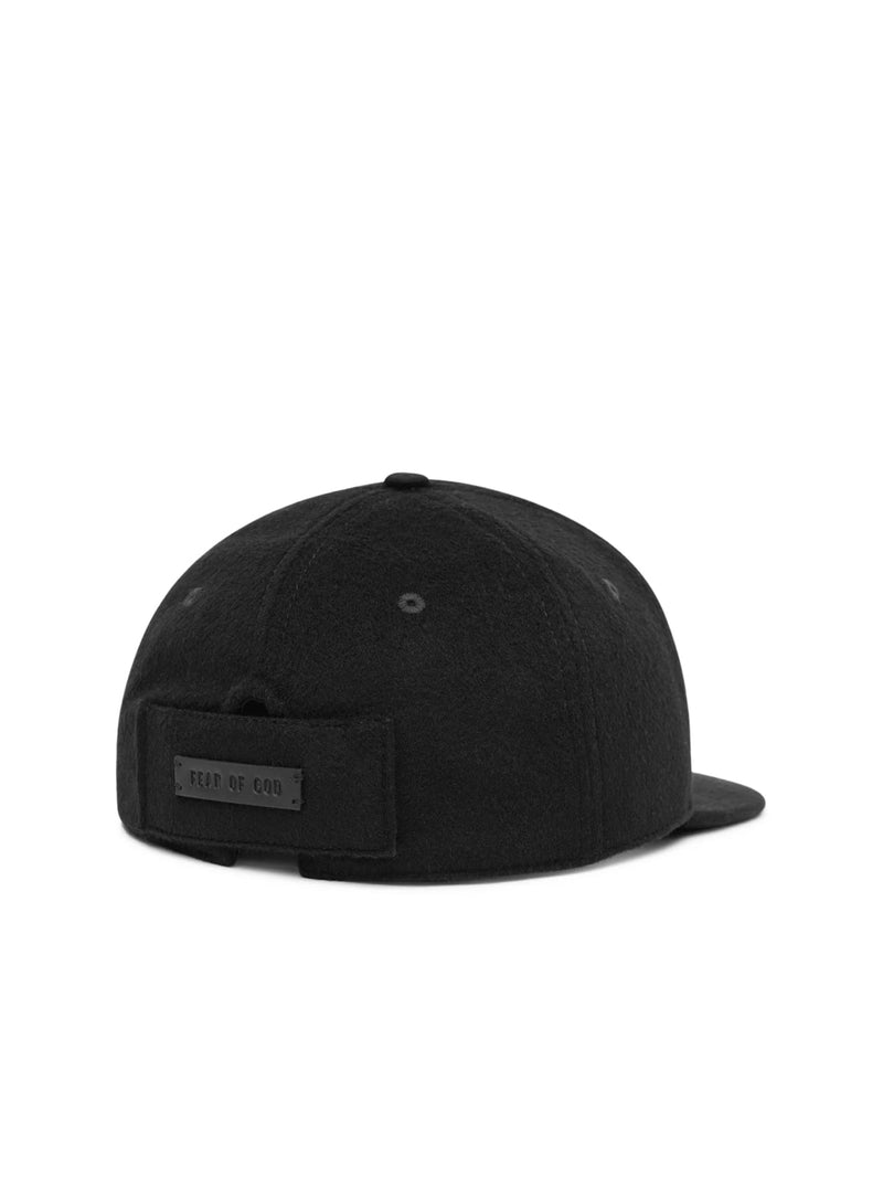 Fear Of God Fge2708040woo001 Logo Wool Baseball Cap — Black Caps