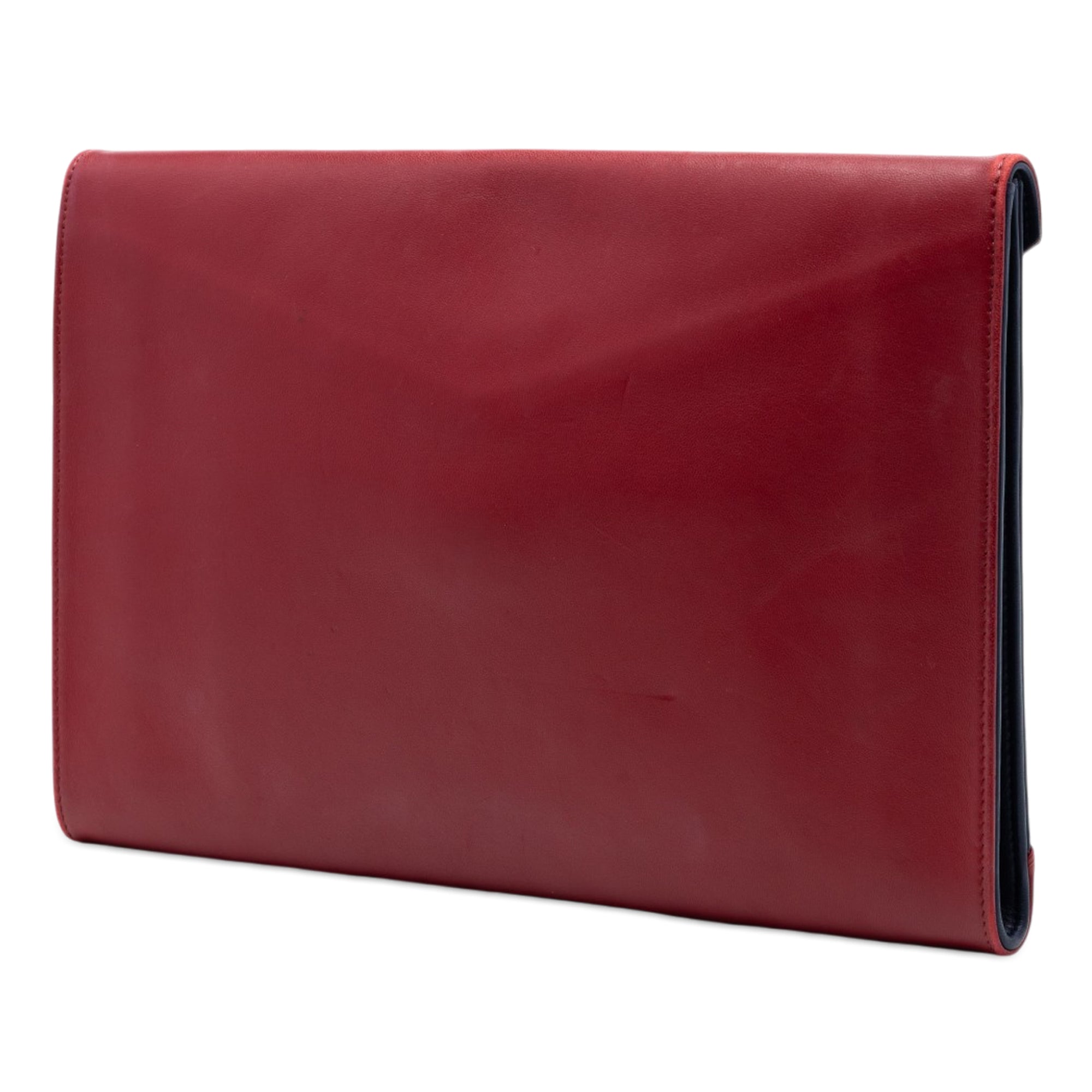 Large Bicolor Lambskin Envelope Clutch - Image 2