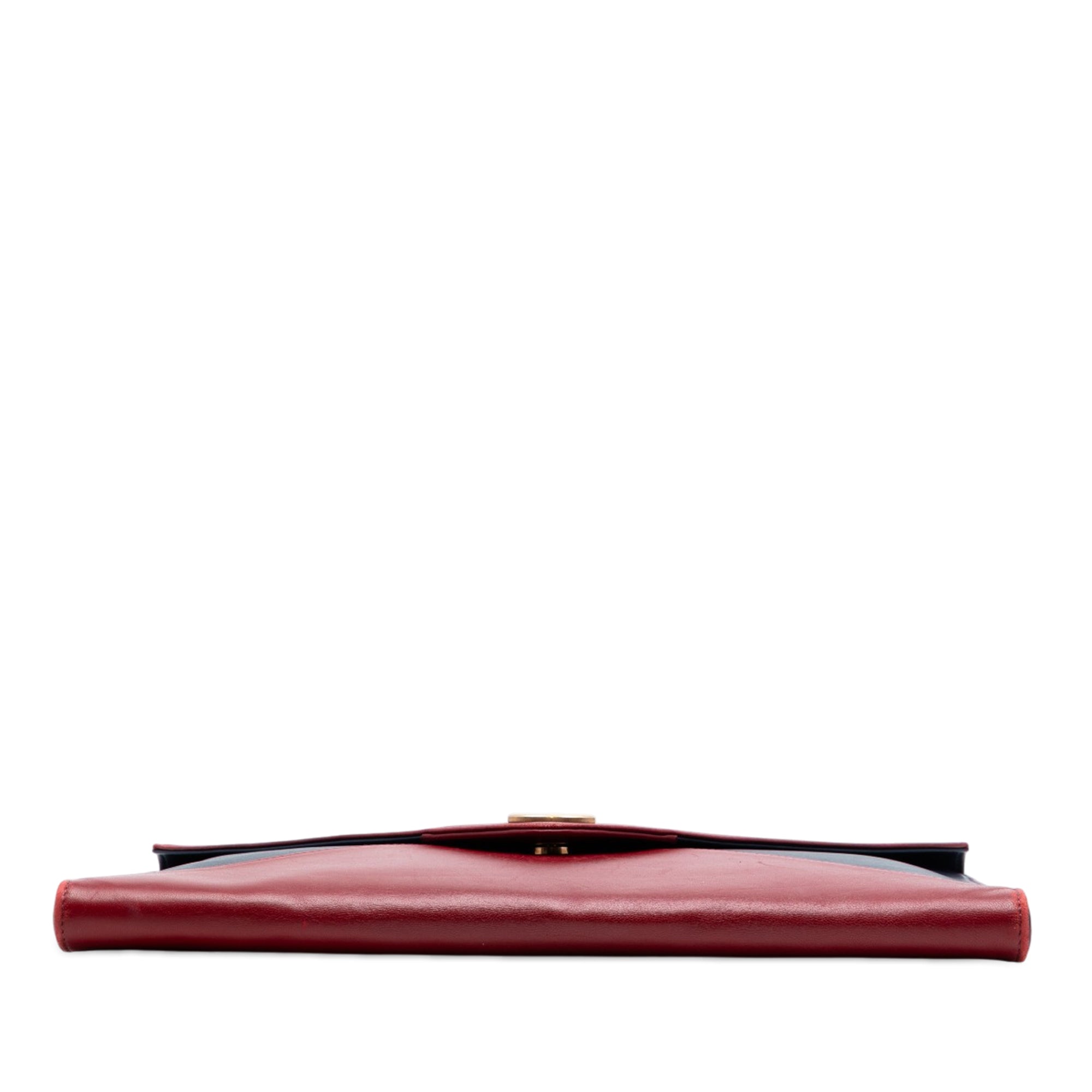 Large Bicolor Lambskin Envelope Clutch - Image 3