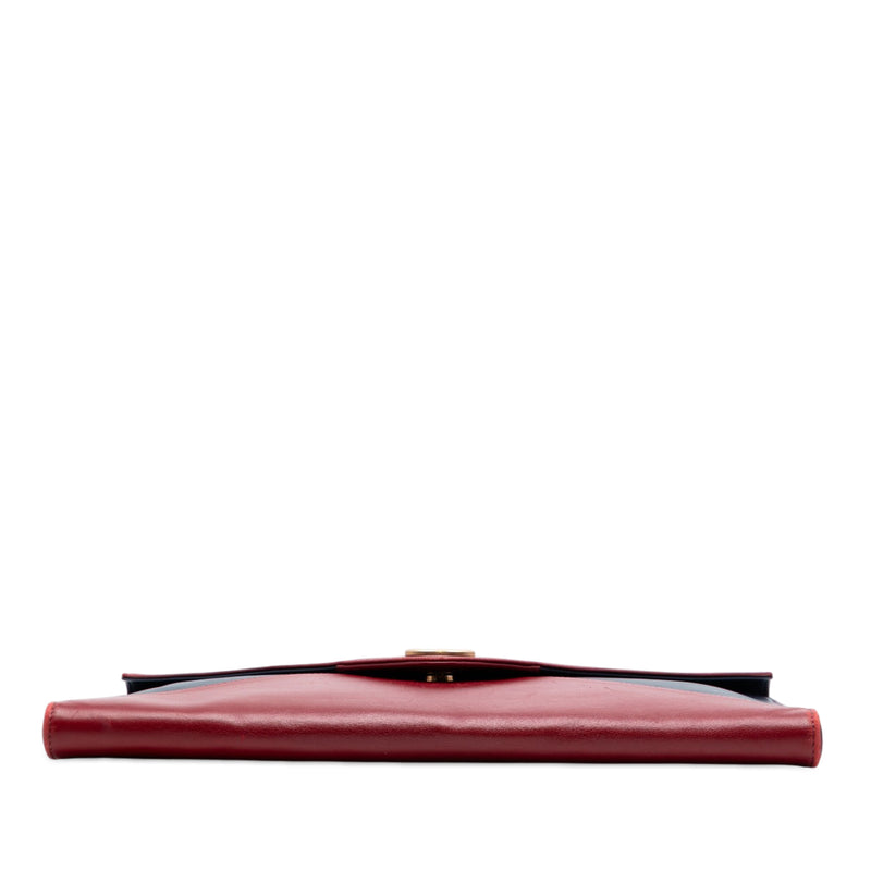 Large Bicolor Lambskin Envelope Clutch - Image 3