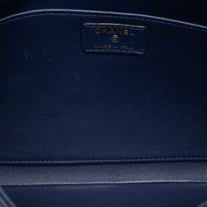 Large Bicolor Lambskin Envelope Clutch - Image 4