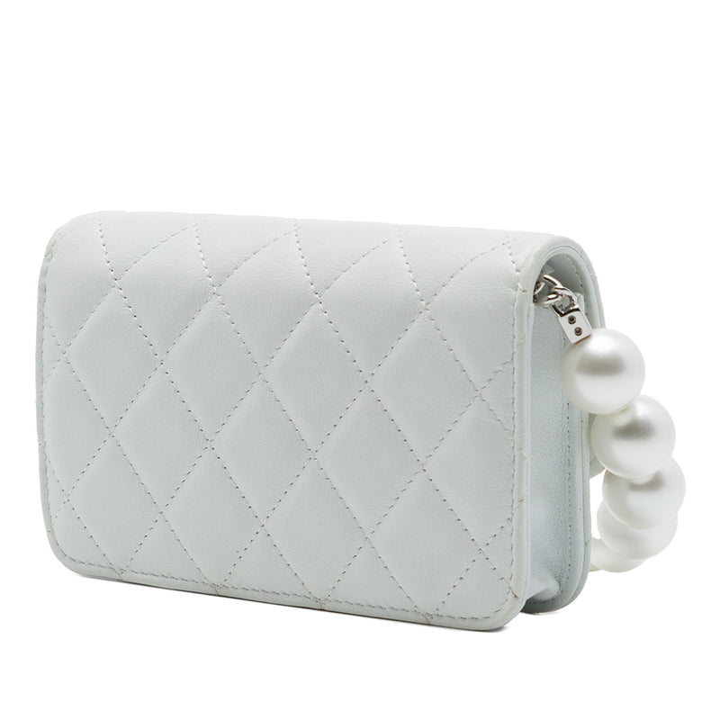 CC Quilted Lambskin Maxi Pearl Chain Strap - Image 2