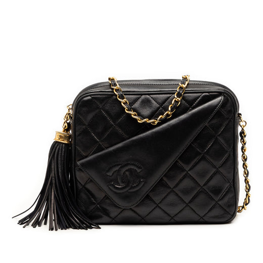 Mini CC Quilted Lambskin Tassel Camera Bag - Image 1