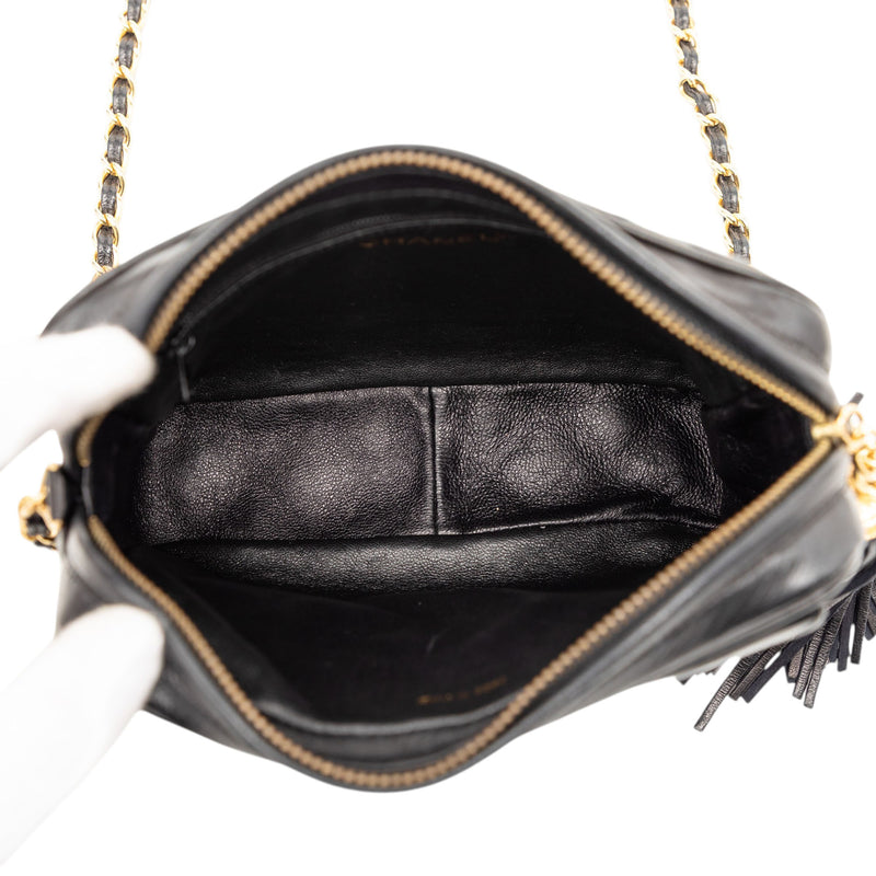 Mini CC Quilted Lambskin Tassel Camera Bag - Image 4