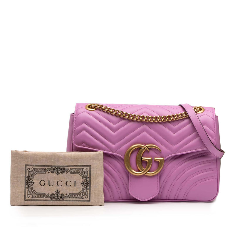 Large GG Marmont Matelasse Leather Shoulder Bag - Image 11