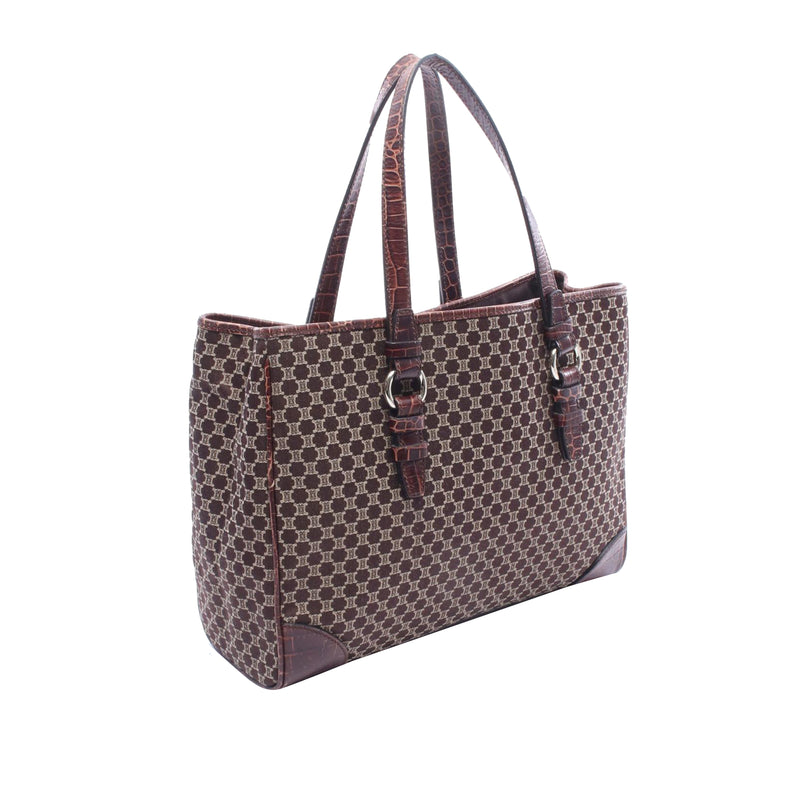 Macadam Canvas and Croc-embossed Leather Tote - Image 2